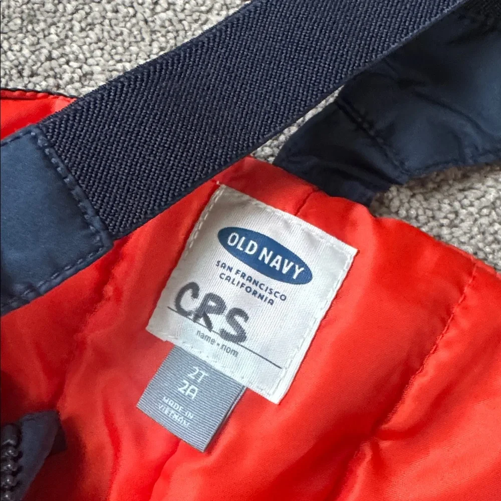 Old Navy Navy Blue Insulated Snow Bib Overalls Ski Pants SIZE 2T